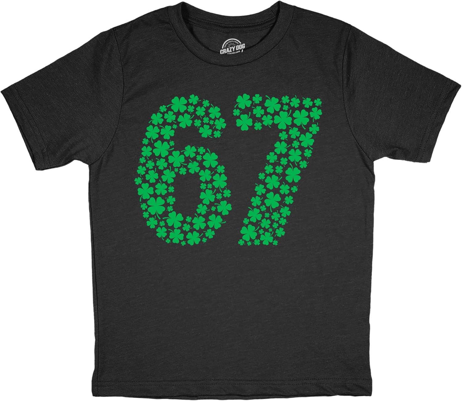 Youth Funny T Shirts 6 7 Clovers Sarcastic St Patricks Day Viral Tee for Kids