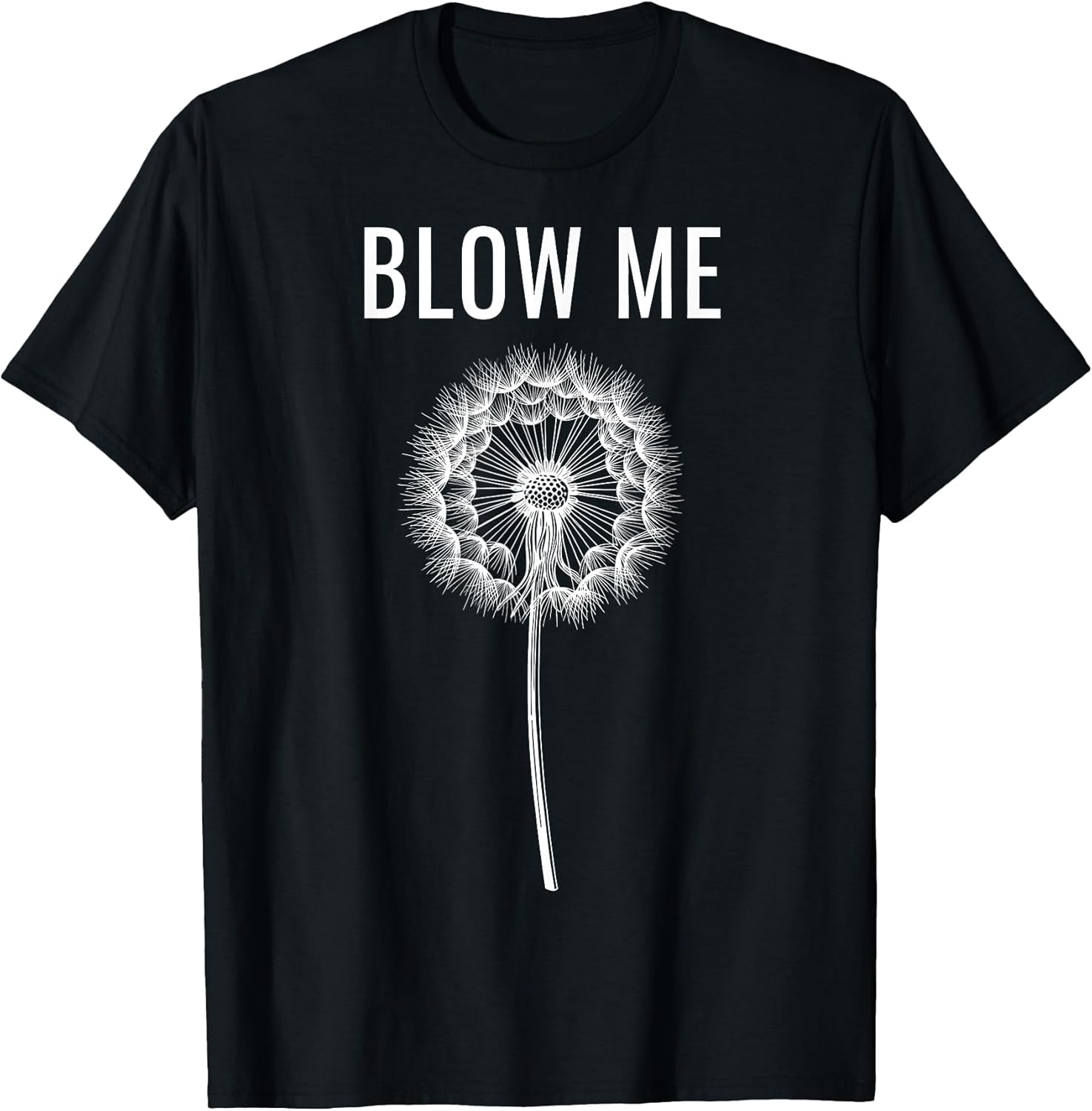 Funny Dandelion Flower Sarcastic Humor Quote Vintage Blow Me T-Shirt