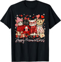 Happy Meowentines Cute Valentine Cat Lovers Girls Women Kid T-Shirt