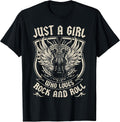 Rock Band Rock Concert Just A Girl Who Loves Rock and Roll T-Shirt