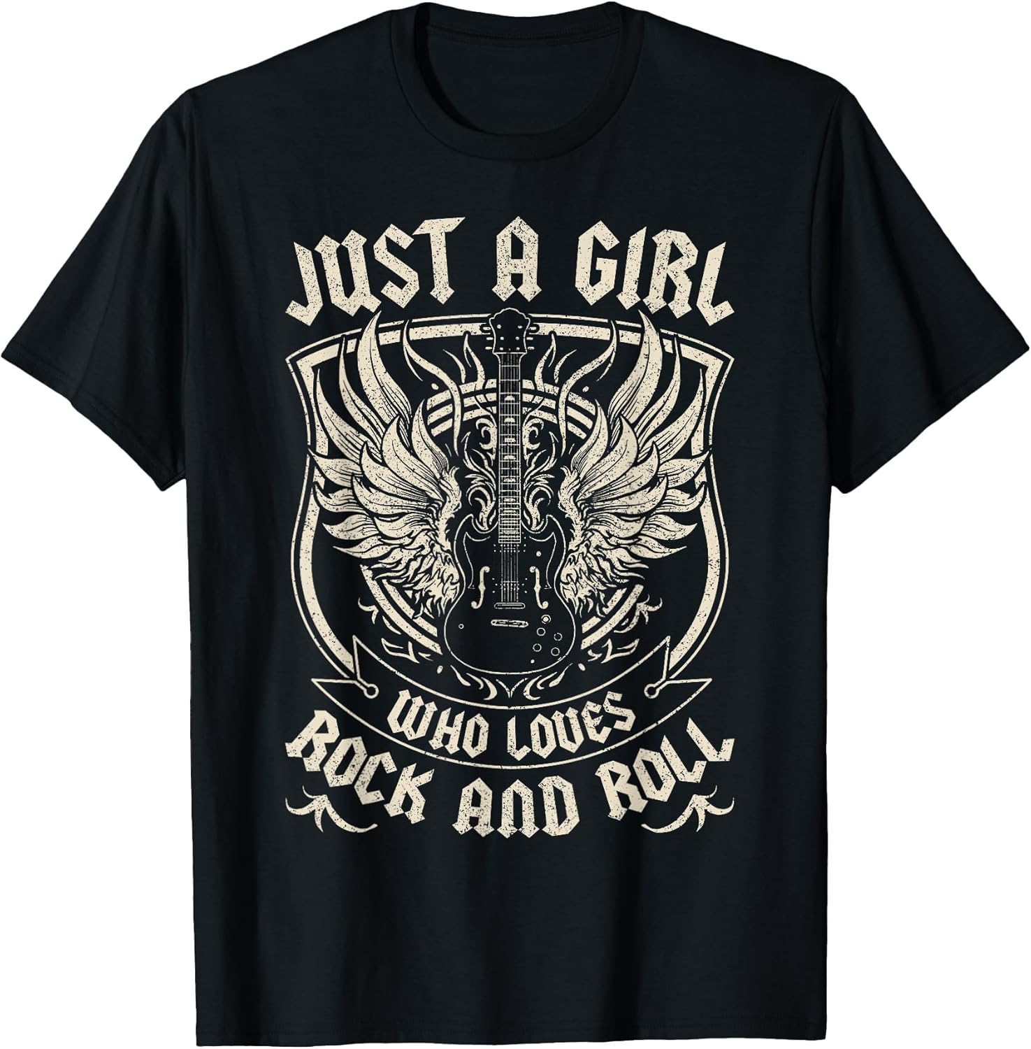 Rock Band Rock Concert Just A Girl Who Loves Rock and Roll T-Shirt