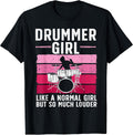 Best Drums for Girls Women Drummer Music Band Drum Musician T-Shirt