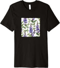 Salvia Flower Watercolor Pattern Merch