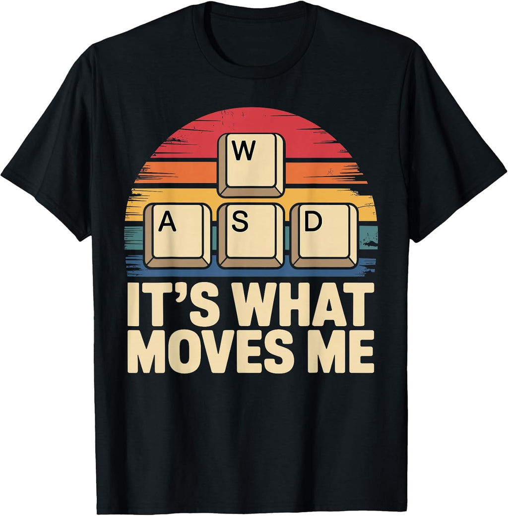 Retro WASD Gaming Keys Funny PC Gamer Design T-Shirt