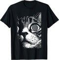 Psychedelic Cat Dark Aesthetic Crust Punk Grunge Cat Lover T-Shirt