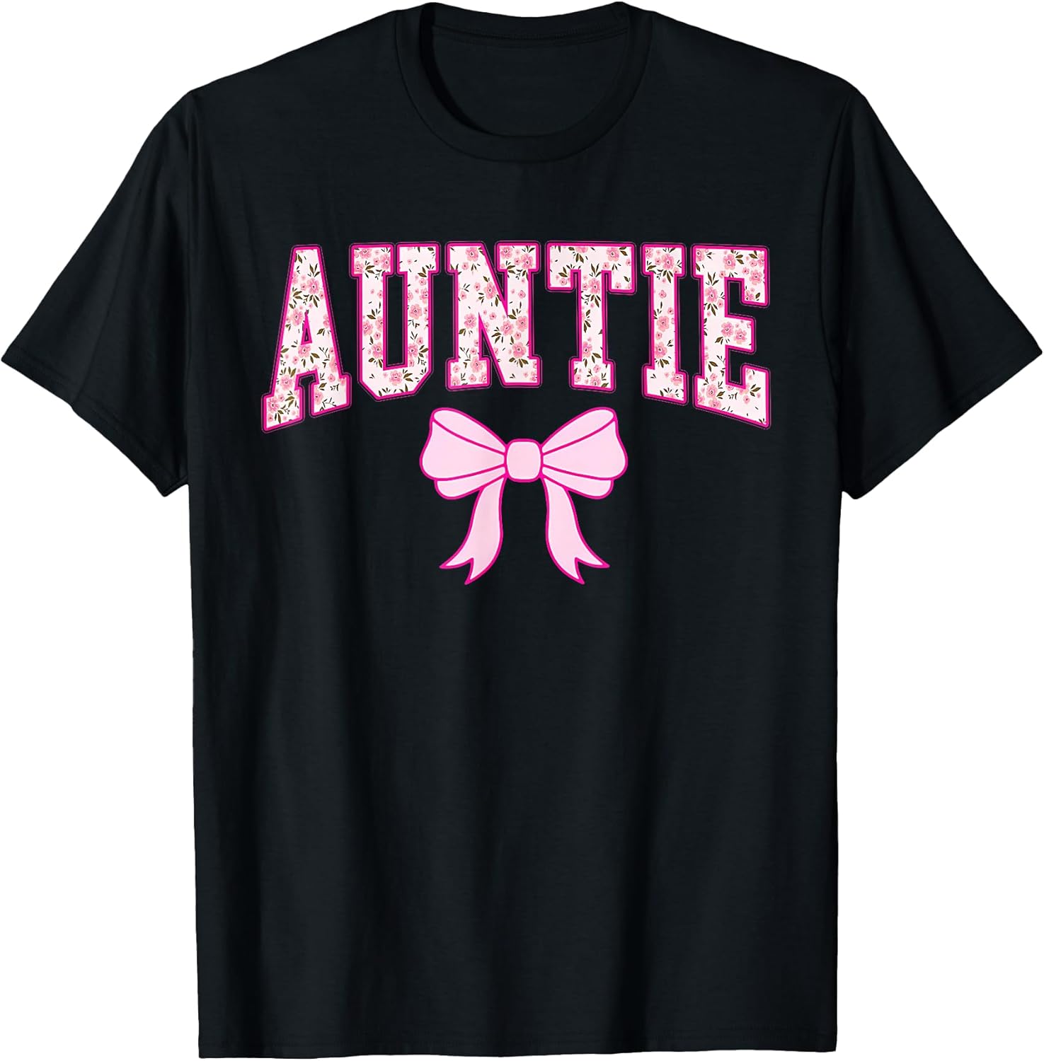 Auntie Coquette Bow Pink Aesthetic Mother's Day Aunt T-Shirt