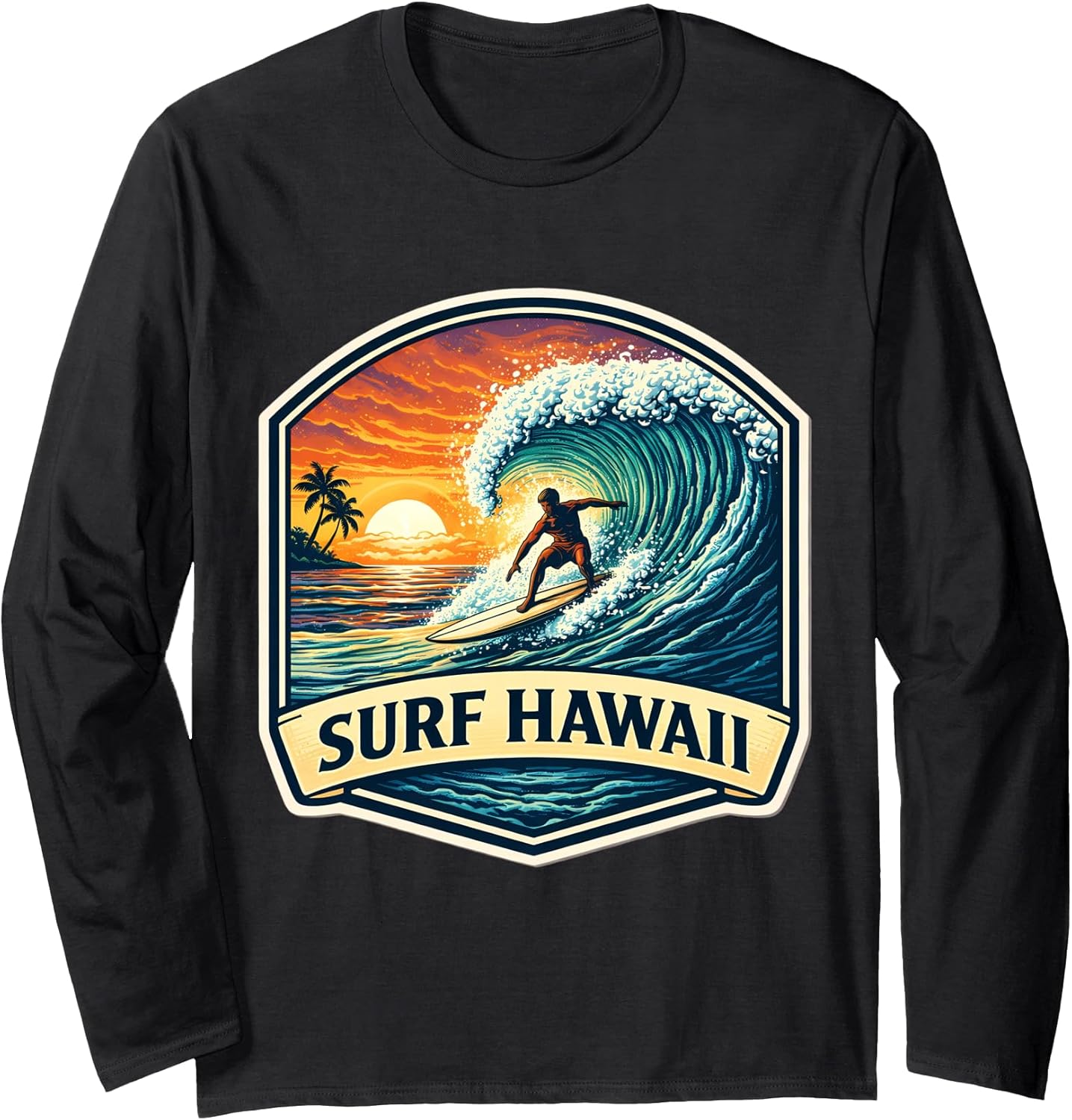 Surf Hawaii Hawaiian Surfing Surfer Ocean Merch