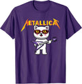 Metallicat- Funny Cat Rock Cat Playing Guitar T-Shirt for Men Women Girls Kids
