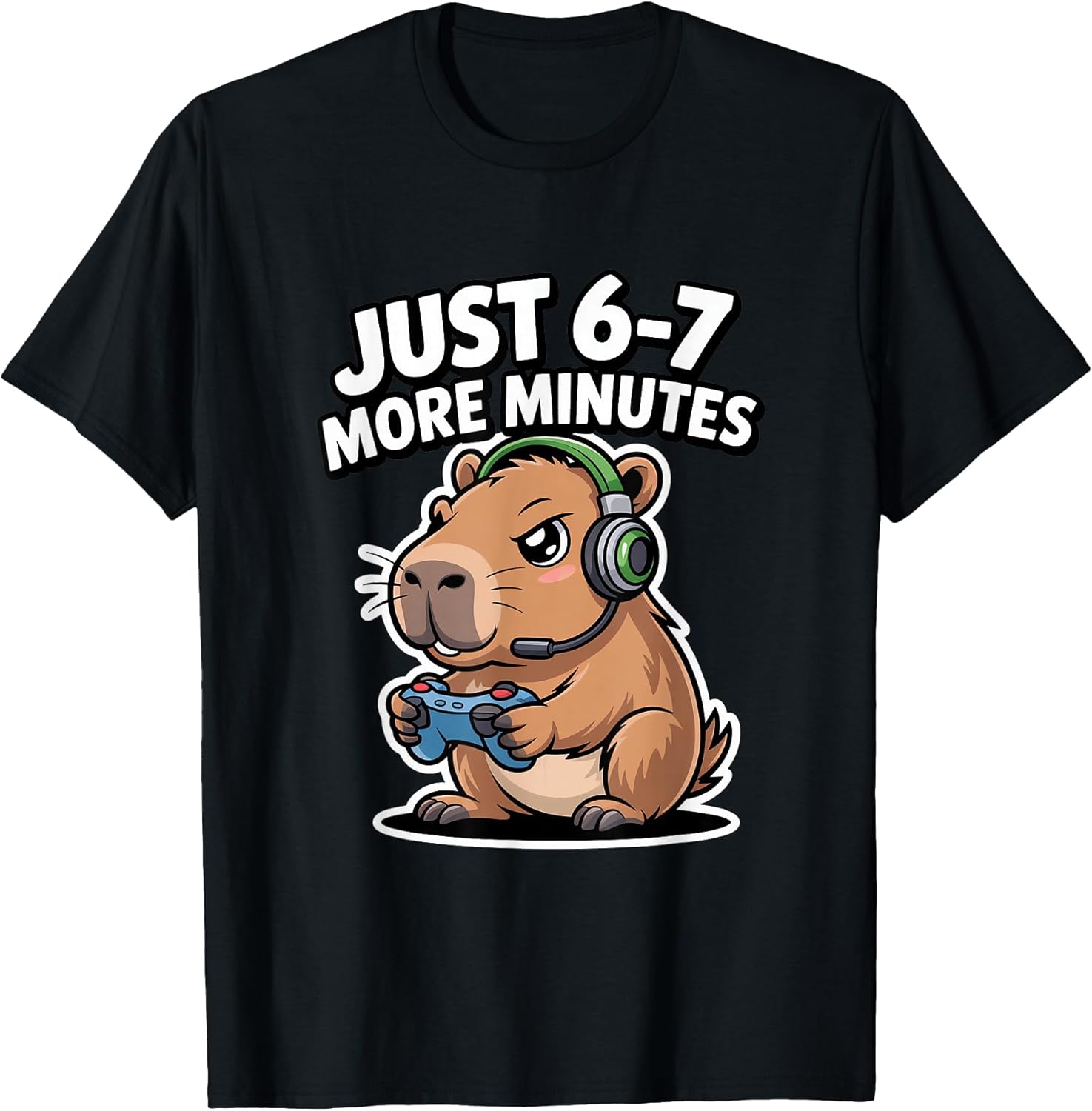 67 Meme Funny Gaming Capybara 6 7 Six Seven 6-7 Gamer T-Shirt