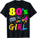 80's Girl Birthday Party Costume Retro Vintage Gift Women T-Shirt