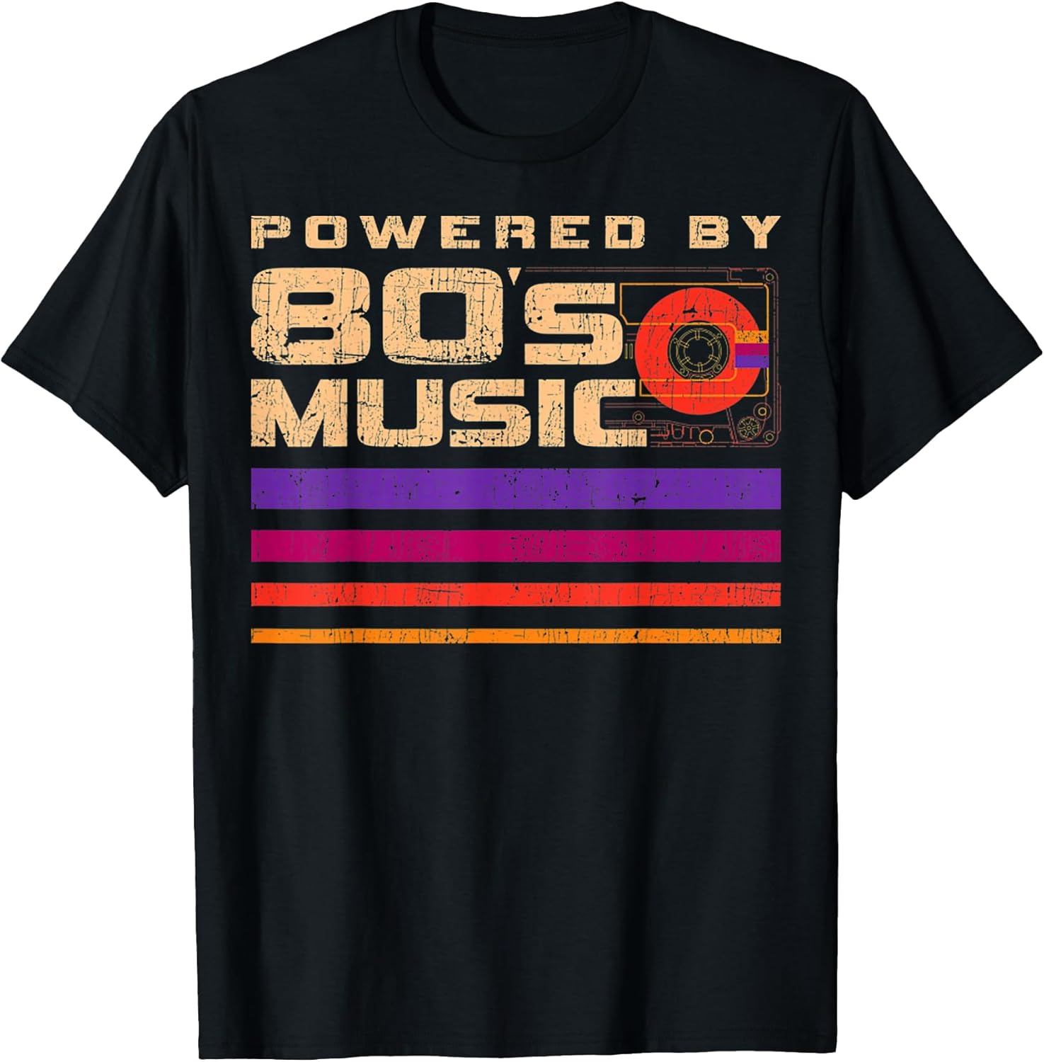 Retro Vintage Distressed 80's Music Rock Lovers