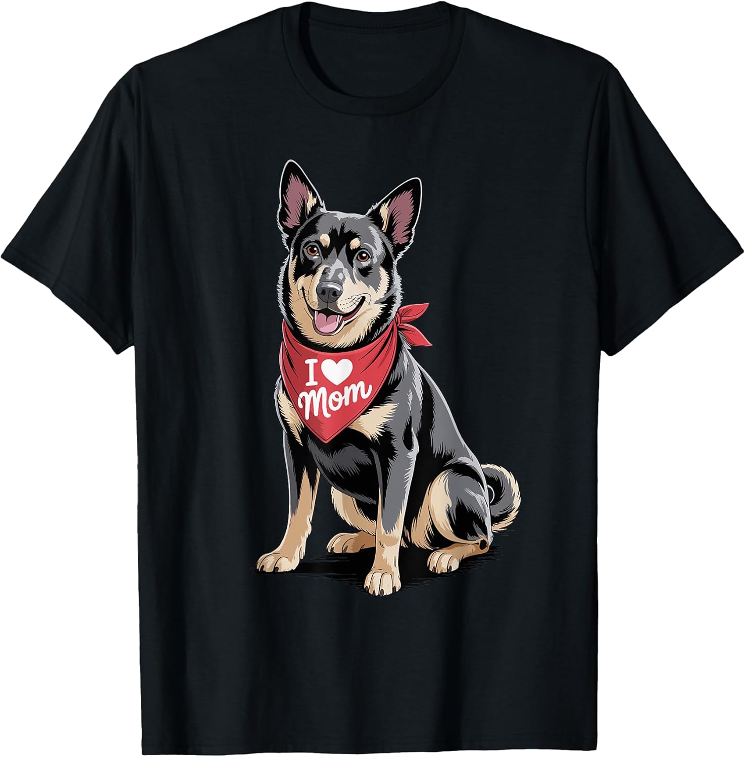 I Love Mom Australian Kelpie Lover Dog Mother's Day T-Shirt
