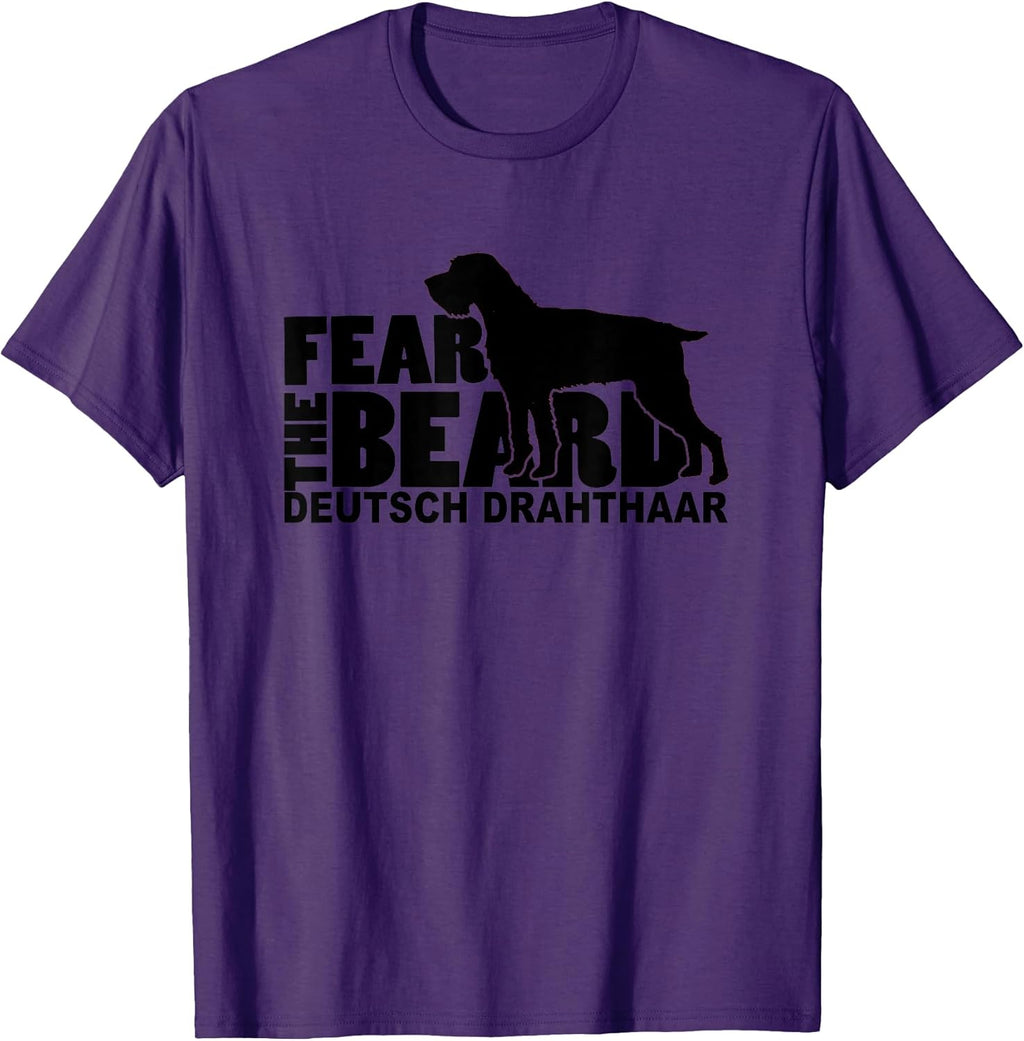 Fear the Beard Deutsch Drahthaar Unisex Adults Grey T-Shirt