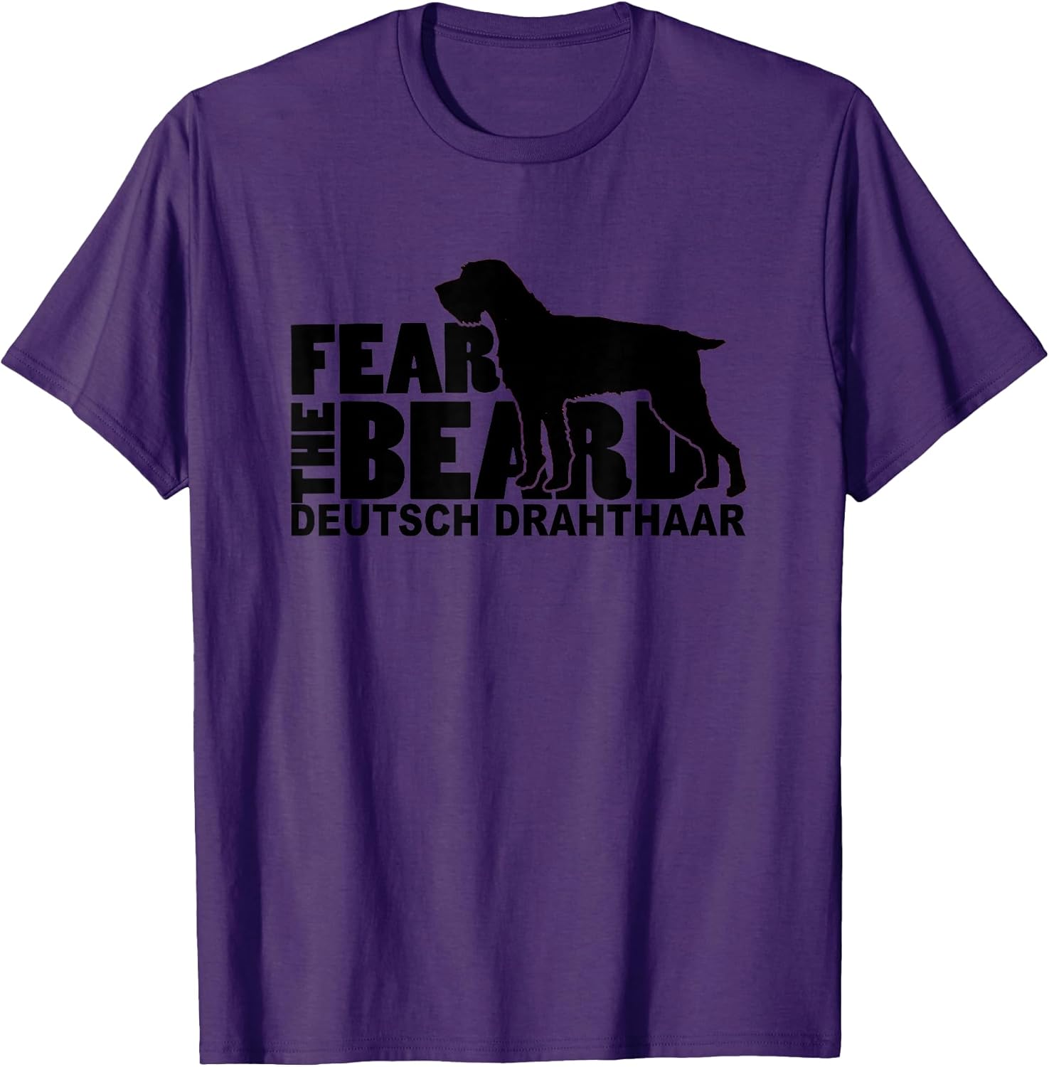 Fear the Beard Deutsch Drahthaar Unisex Adults Grey T-Shirt