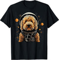 Outer Space Golden Doodle on Galaxy Astronaut Goldendoodle T-Shirt
