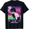 Vaporwave Anime Girl Indie Old Aesthetic Sad Anime Girl T-Shirt