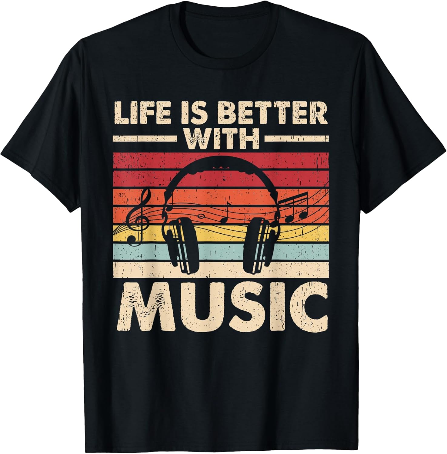 Life is Better with Music Lover Teen Girls Boys Musician T-Shirt