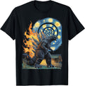 Kaiju Starry Night Japanese Art Anime Van Gogh Funny Gifts T-Shirt
