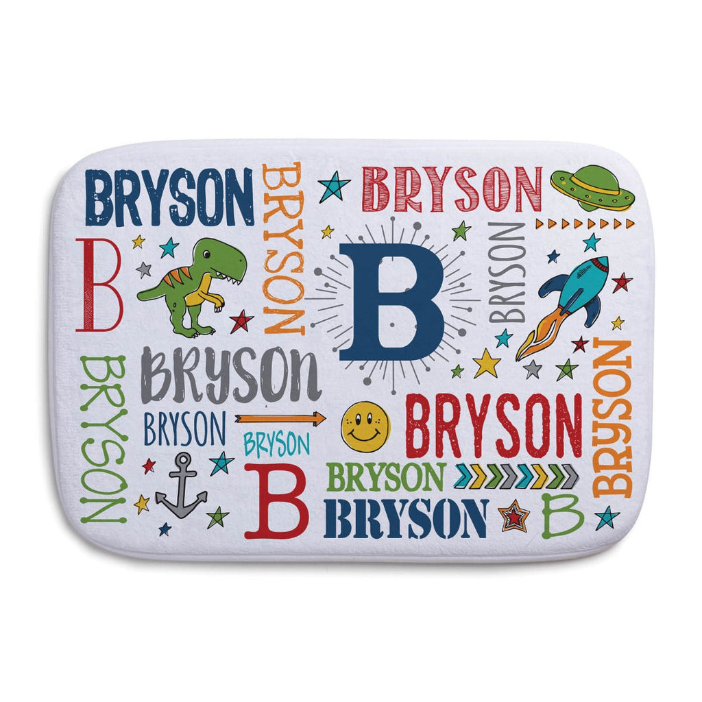 My Name Primary Colors Personalized Bathmat