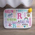 My Name Pastel Colors Personalized Bathmat