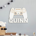 Game Controller Personalized White Wood Plaque