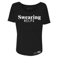 Women's Swearing Helps Slouchy T-Shirt - Black