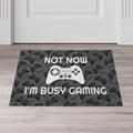 Not Now I'm Busy Gaming  Personalized Doormat - 18x27 Inch, 1/4" Thick
