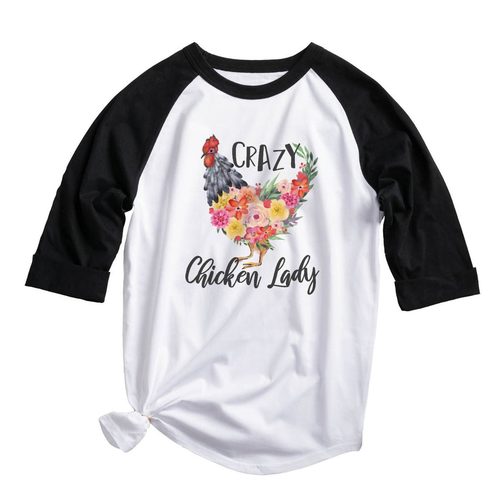 Crazy Chicken Lady Floral Adult Sports Jersey