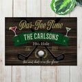 Golfer's Par-Tee Time Personalized Doormat - 18x27 Inch, 1/4" Thick