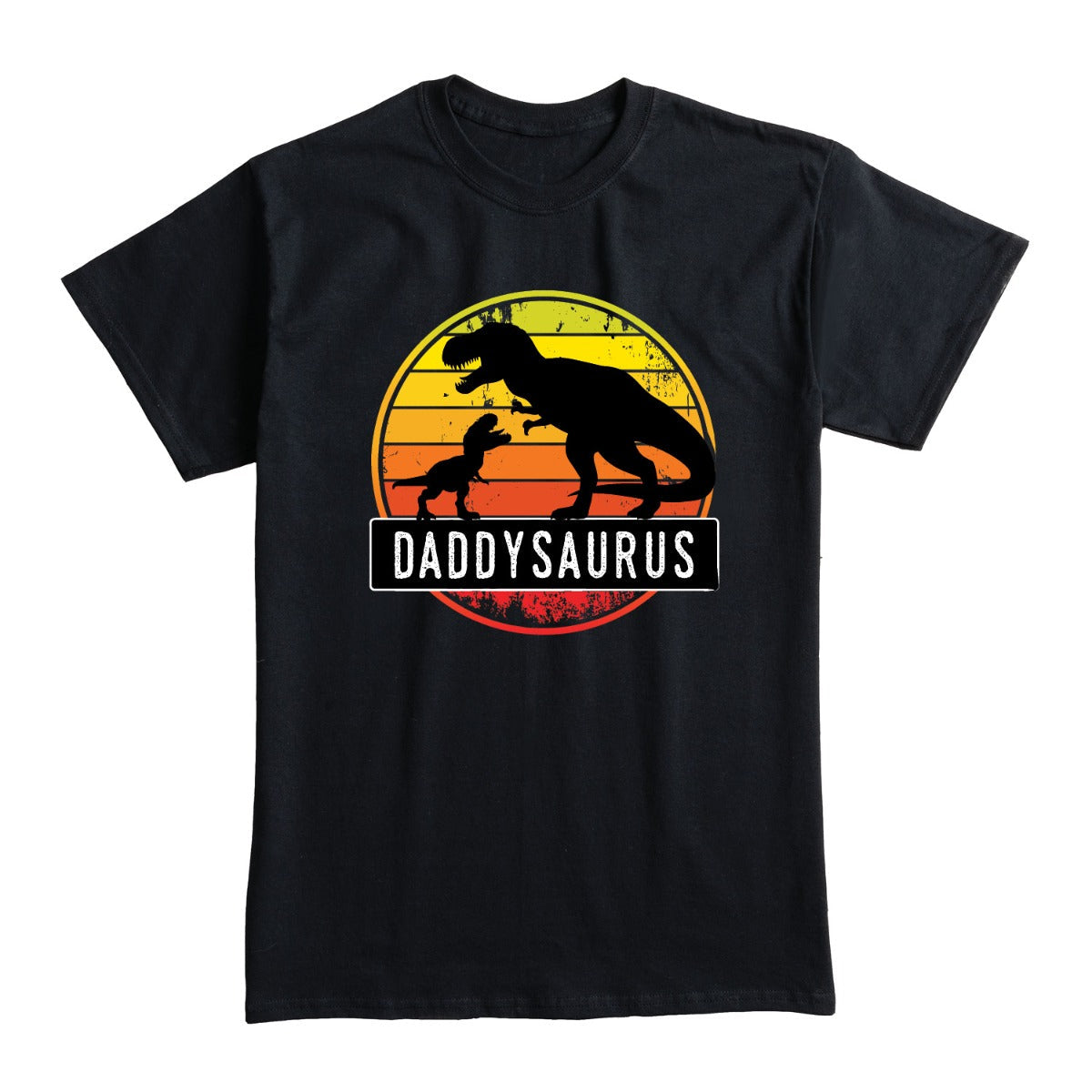 Daddysaurus One Kid Adult Black T-Shirt
