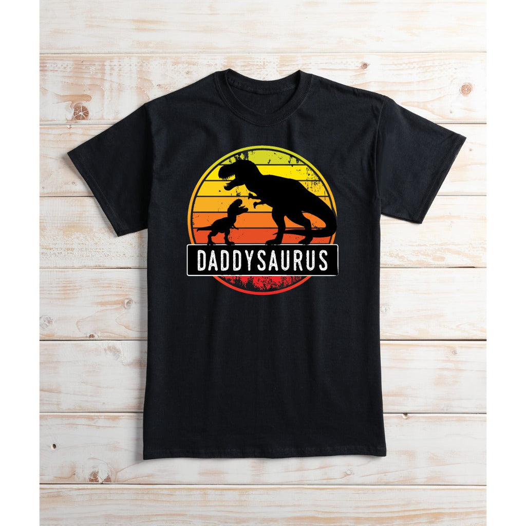 Daddysaurus One Kid Adult Black T-Shirt