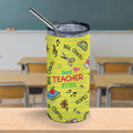 Best Teacher Ever Stainless Steel Tumbler with Straw