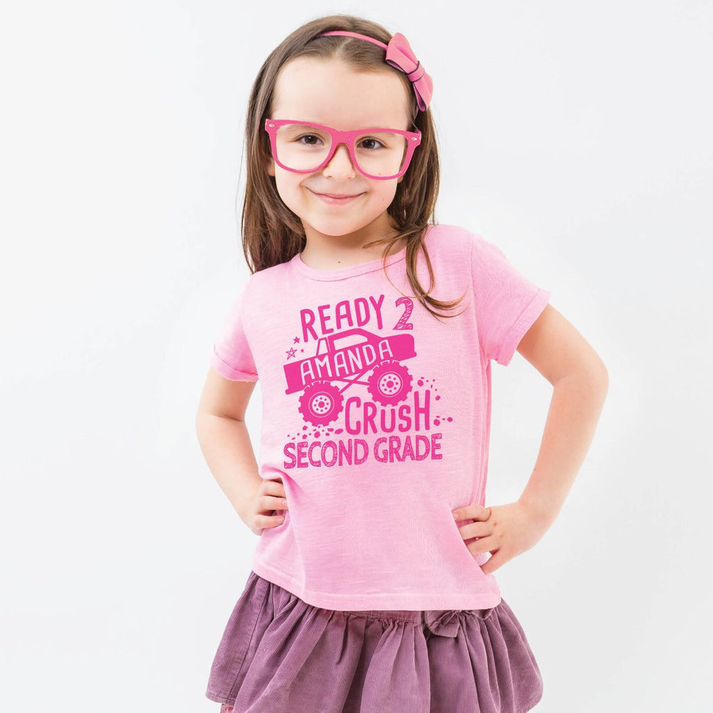 Ready 2 Crush School Personalized Pink T-Shirt