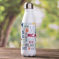 Boy's Pattern Personalized Stainless Steel Water Bottle