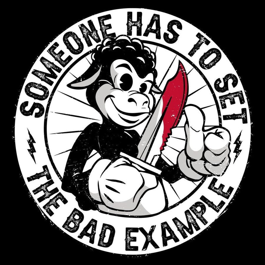 Women's Bad Example Boyfriend Fit T-Shirt - Black