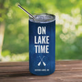 On Lake Time Stainless Steel Tumbler With Straw