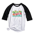 Holly Jolly  Black Raglan Jersey