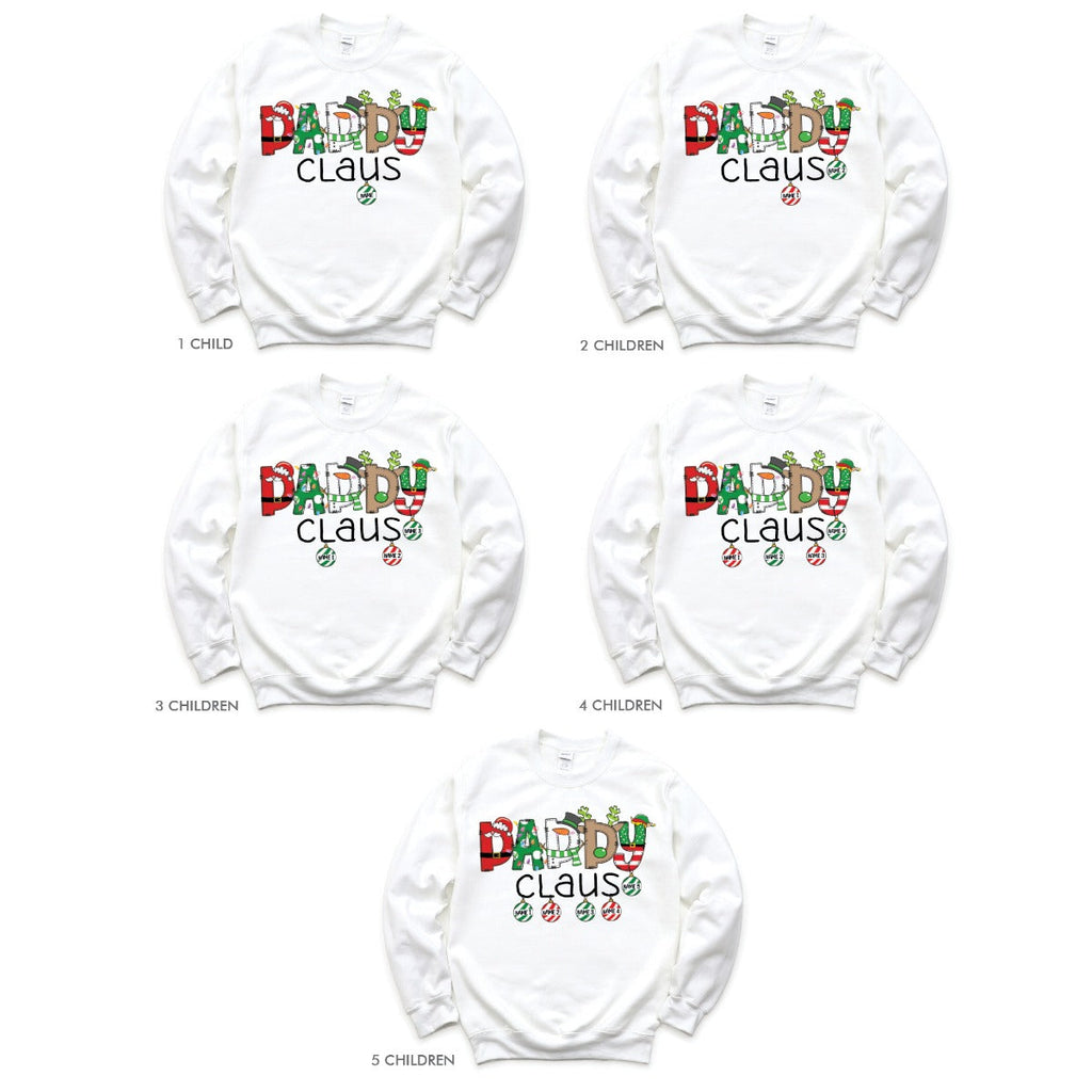 Daddy Claus Adult White Sweatshirt -4 Children