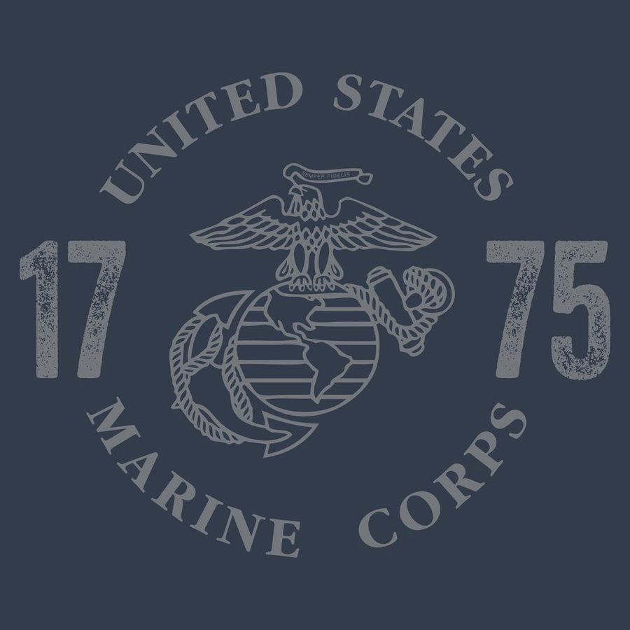 USMC - Through The Ages T-Shirt - Navy