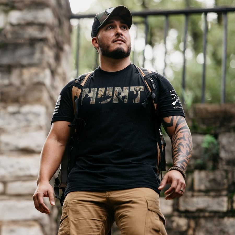 Realtree Xtra Grey® Hunt T-Shirt - Black