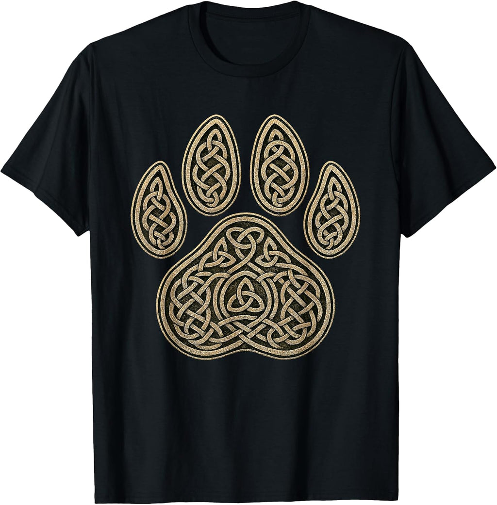 Celtic Knot Paw Print Dog Cat Lover Spiritual T-Shirt