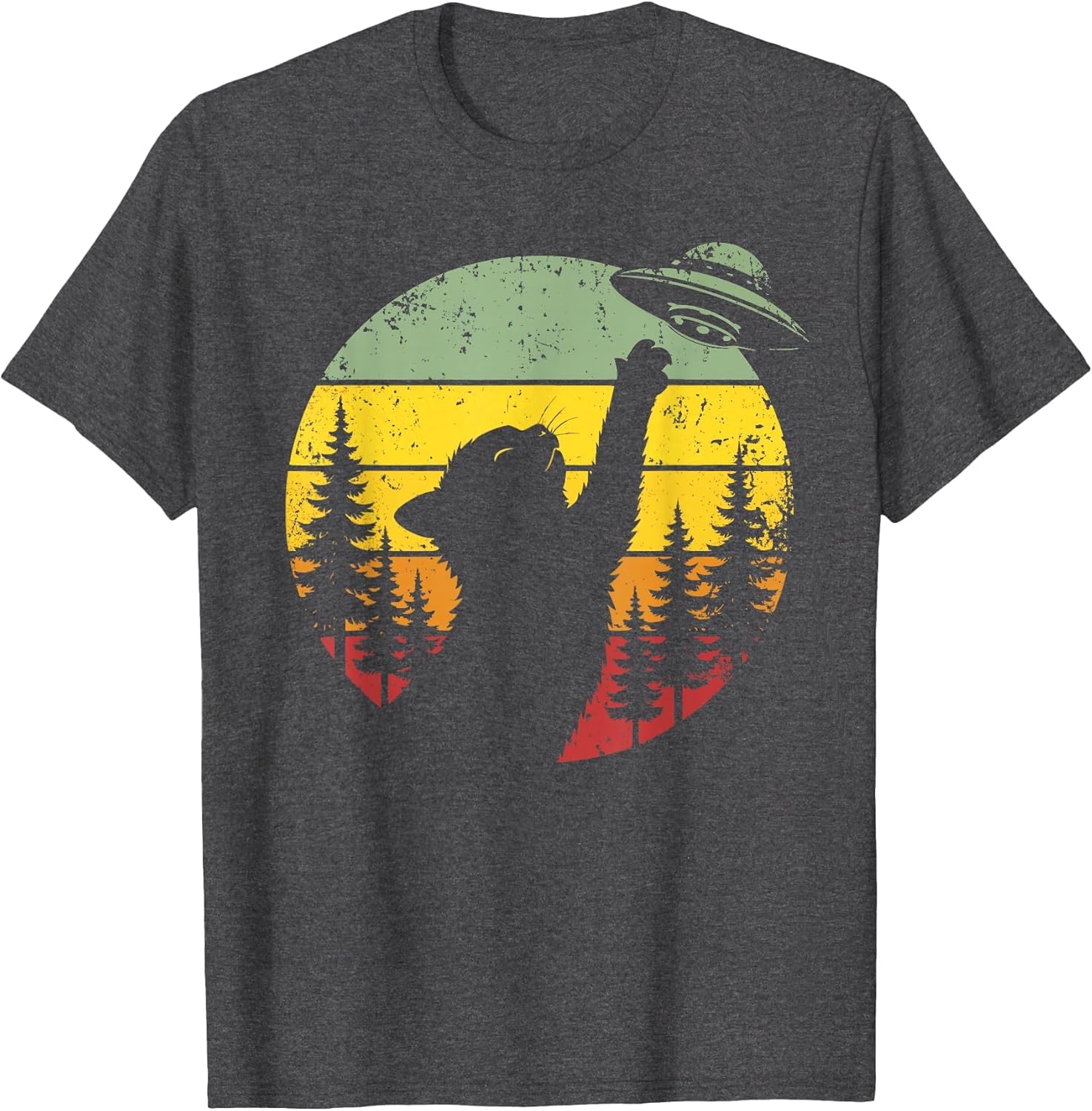 Alien Cat Sunset UFO Day Merch...