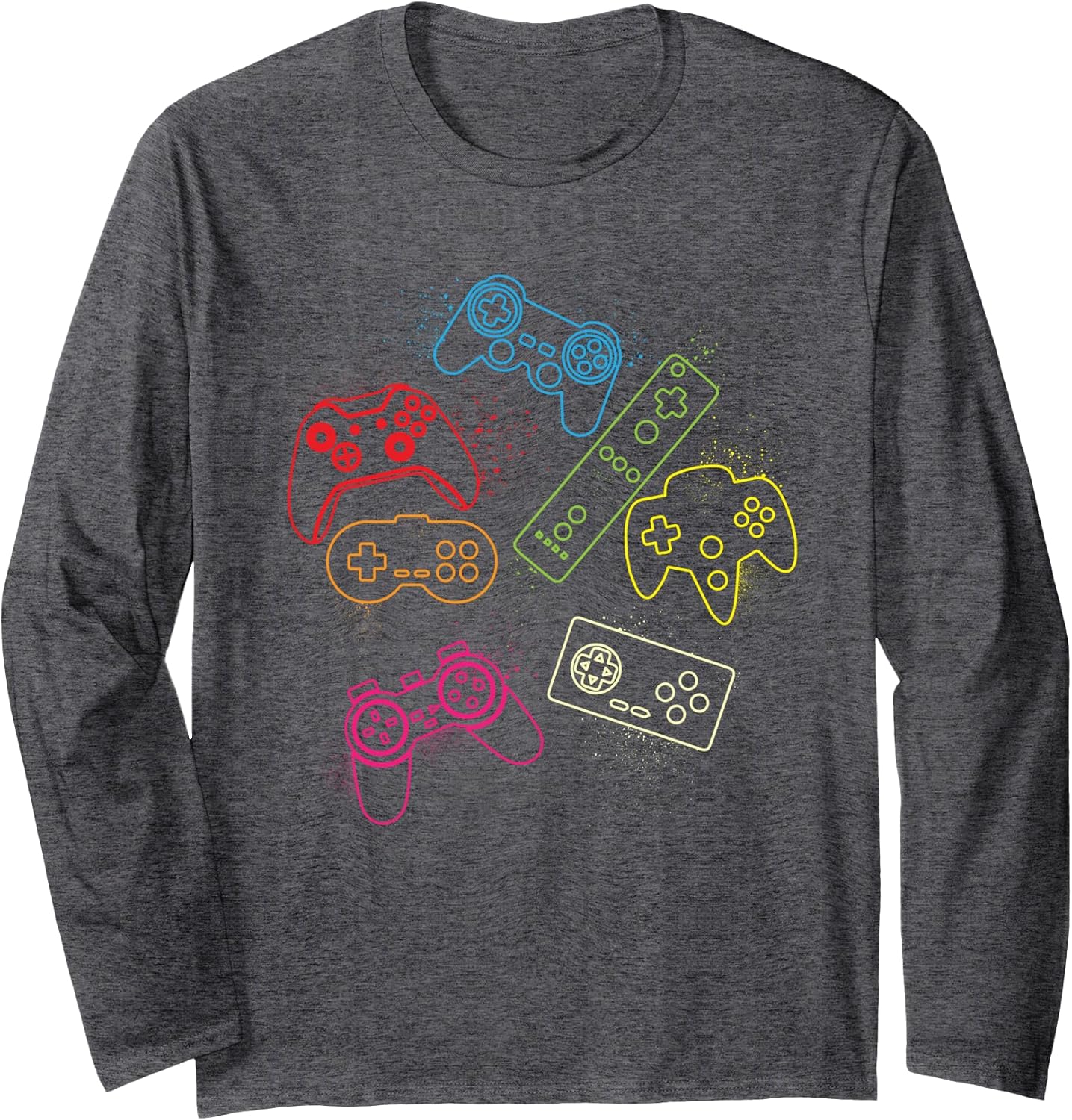 Gaming Controllers Video Games Long Sleeve Shirt Gamers Tee Long Sleeve T-Shirt
