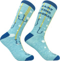 Funny Mens Fishing Socks Cool Boat Crews for Anglers with Rods Funny Gift for Casual Wear