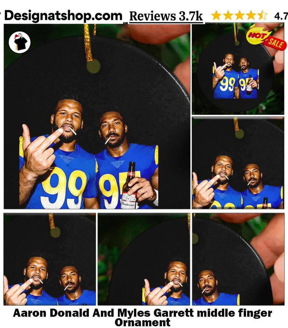 Aaron Donald And Myles Garrett middle finger shirt