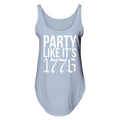 Women's Party Like It 1776 Boyfriend Flowy Tank - Stonewash Denim