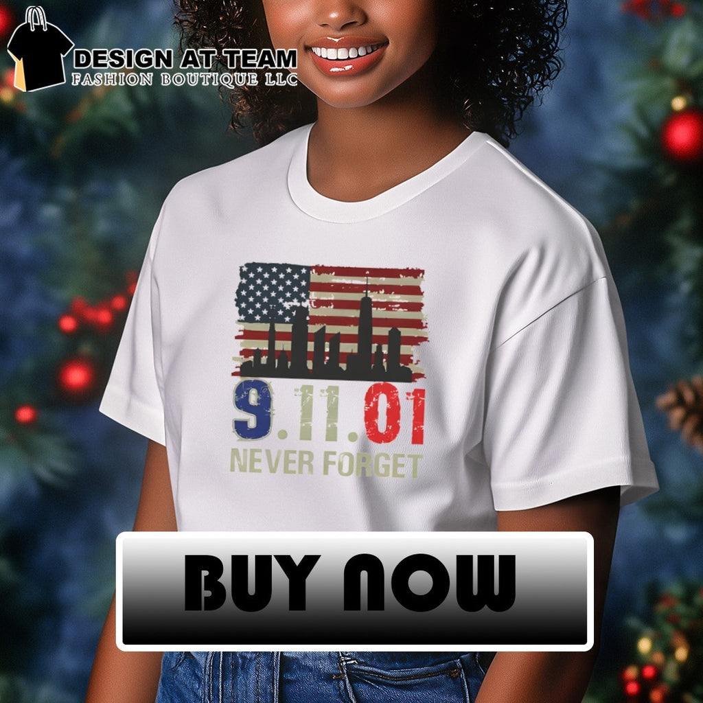 9.11.01 Never Forget American Flag Memorial Patriot 9 11 Tribute shirt