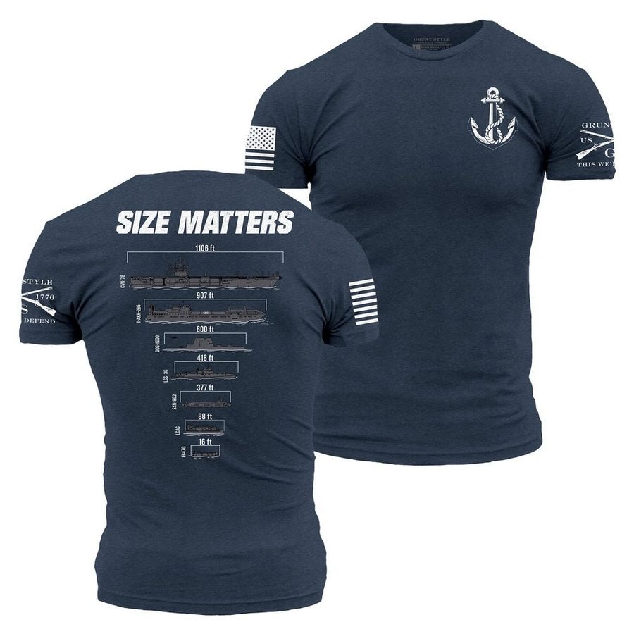 Dock Size Matters T-Shirt - Midnight Navy