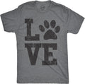 Mens Love Paw T Shirt Cute Adorable Dog Lover Pet Tee for Guys