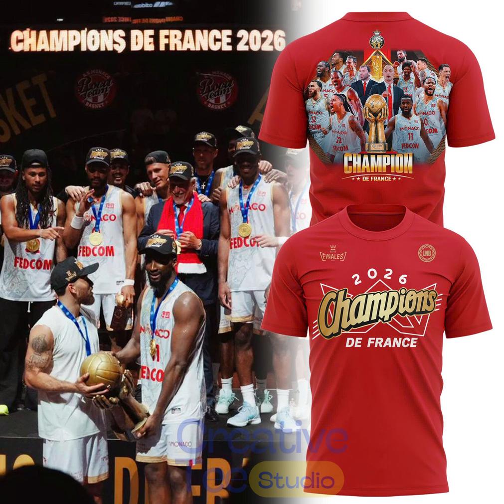 AS Monaco Basket 2026 French League Champions T-Shirt